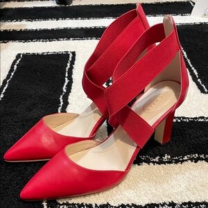Never Worn Cole Haan Women's Vibrant Red Pointed Heels